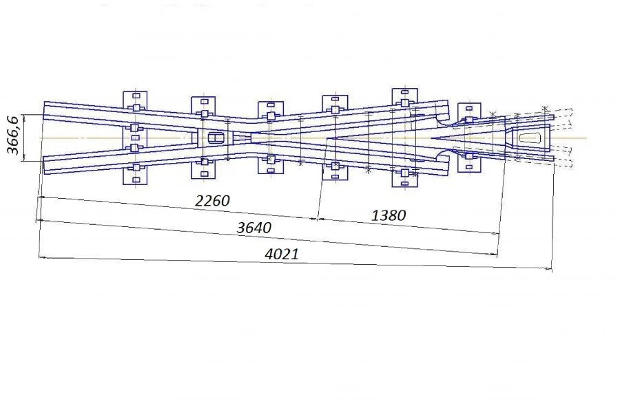 R65 Type Cross Member for Switches Project 2628.06.010