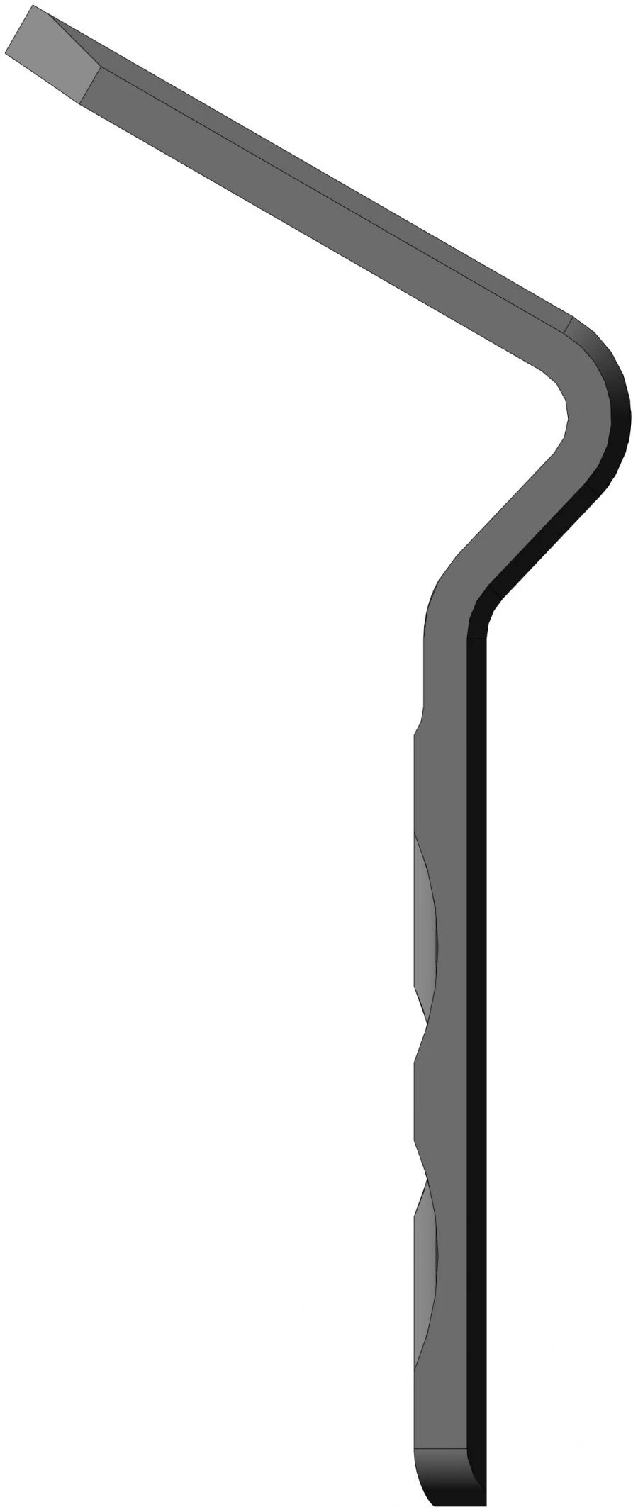120-Degree Medializing Blade Plate for Bone Fracture Fixation (70-90mm Blade Length, 96mm Length, 5 Holes)