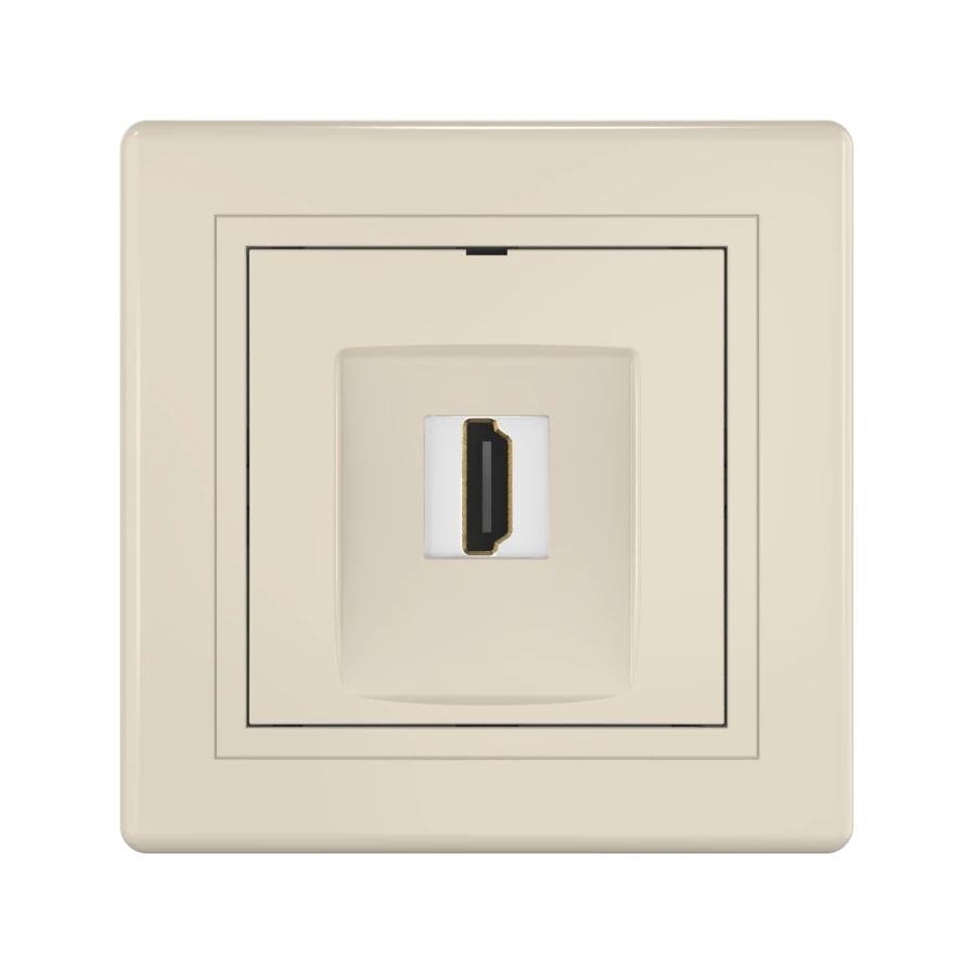 Caduceus Aling Prestige HDMI Type A-A Keystone Socket, Beige, Art. 6163.999