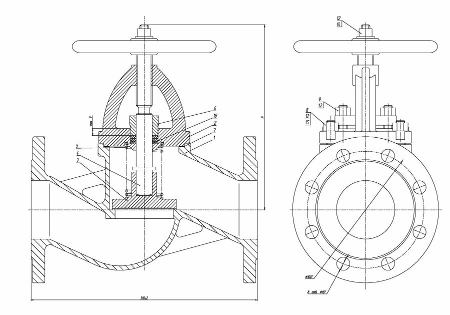 صمام إغلاق غير رجعي فلاتر DN 80 PN 16 سلسلة 458 (KMIА.491925.002)