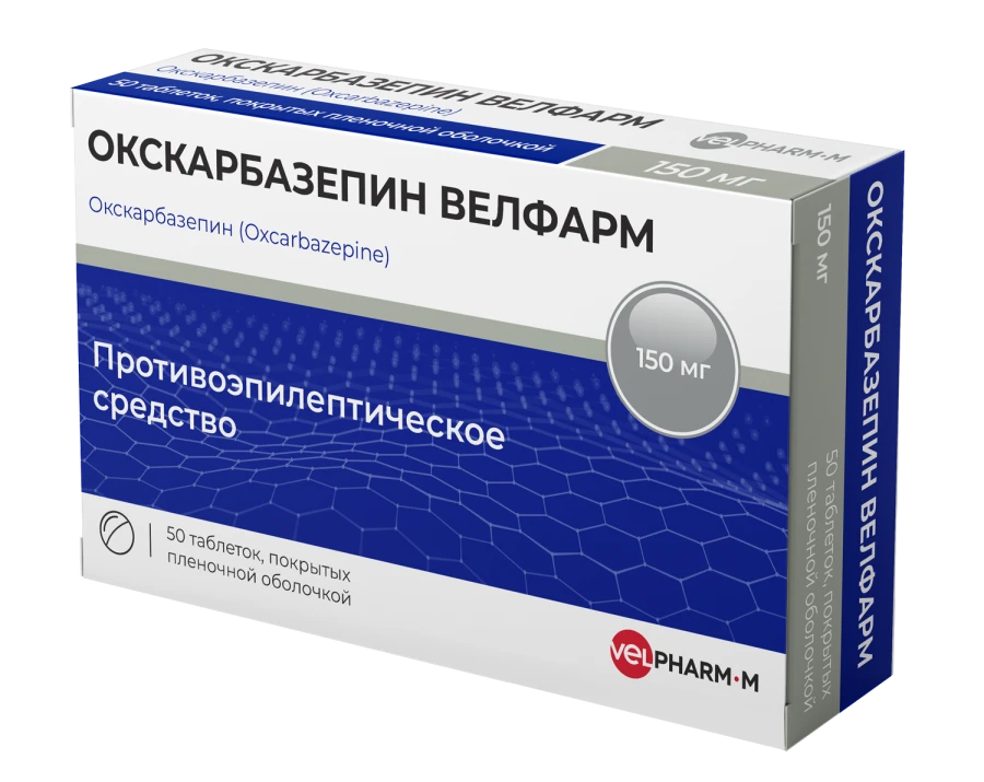 Film-Coated Tablets for Anxiety Relief 150mg Oksakrabazepin Welfarm