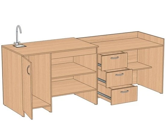 طاولة عرض كيميائية 2400*750*900 مم SDH-1