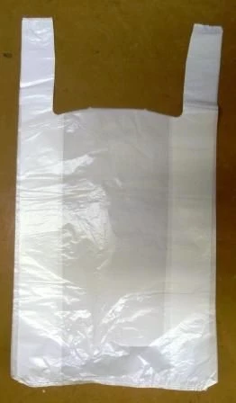 100 حزمة أكياس بلاستيكية على شكل تي شيرت، 44+18x70 سم، HDPE، 20 ميكرون، 601811