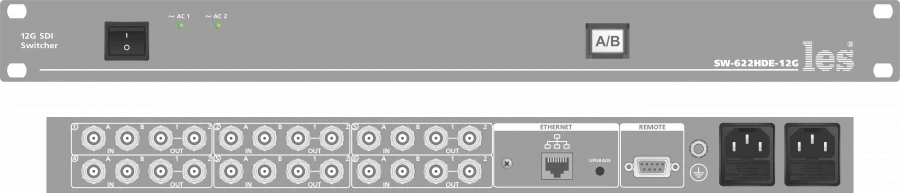 مفتاح 6 قنوات 2 في 1 للإشارات الرقمية 12G/3G/HD/SD-SDI - SW-622HDE-12G