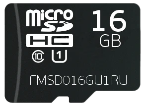 بطاقة الذاكرة Micro SDHC سعة 16 جيجابايت - FMSD016GU1RU