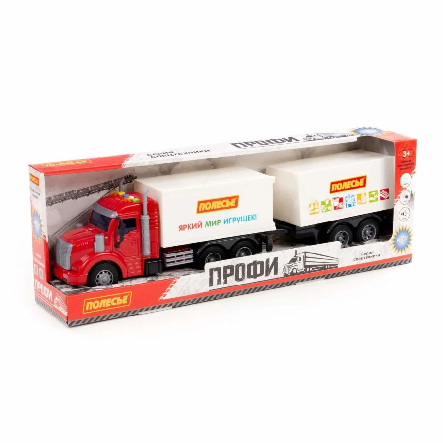 Realistic Inertia Truck with Trailer for Kids - Profi Model 92571