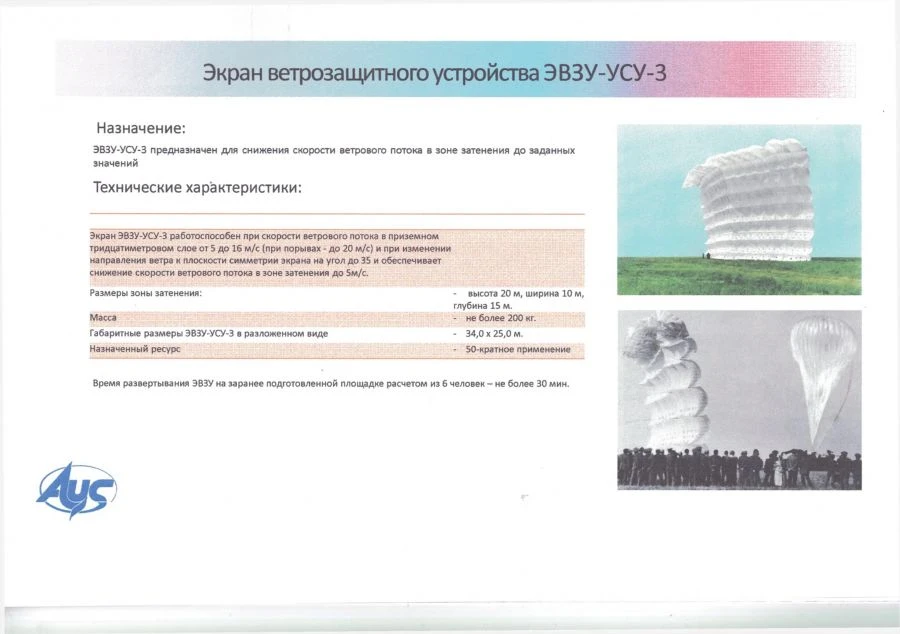 Wind Protection Device Screen EVZU-USU-Z