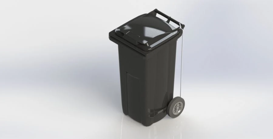 Mobile Trash Container 120L Art. 23.C21 (20.801.98.PE; 21.051.98.T)