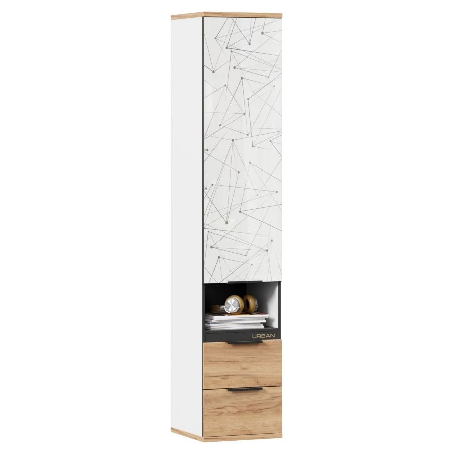 Urban LD.528070.000 PV Combined Export Shelf (White/Golden Oak)