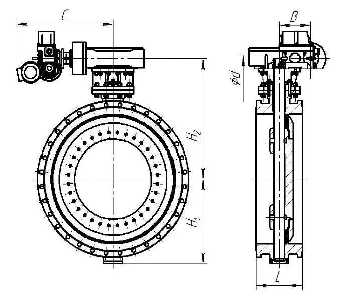 صمام قرص فلانجي ZD DN 20-3000 PN 0.25-6.3 ميغاباسكال