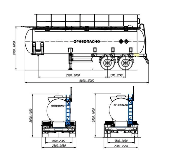 FOX TANK Semi-Trailer Tank PPC 966697 Configuration 01 for Hazardous Cargo Transport