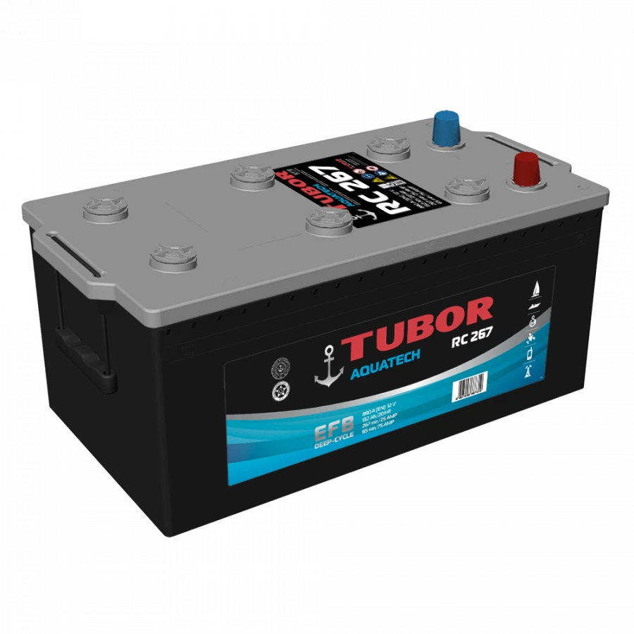 TUBOR AQUATECH 6СТ-132.3(4) VL Lead-Acid Starter Battery