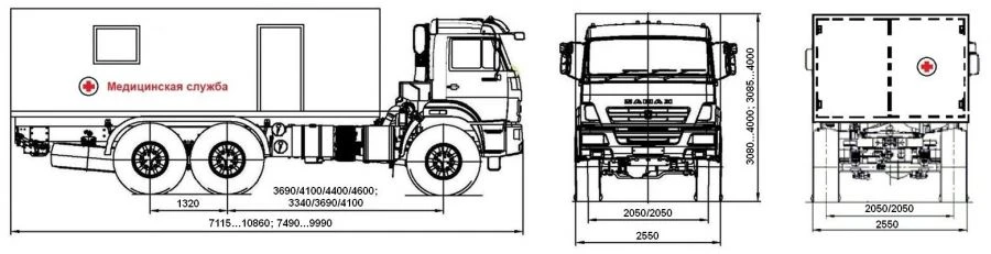 Special Purpose Vehicle for Medical Transport, Model 1714-0000010-KK1