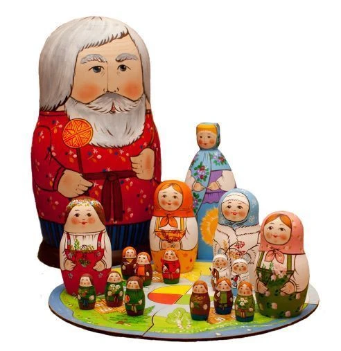 ماتريوشكا "مجموعة السنة" مع دمى موسمية