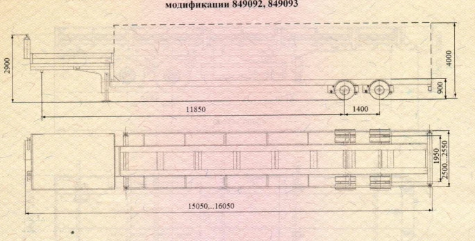 نصف مقطورة منصة معدنية تعديل 849093