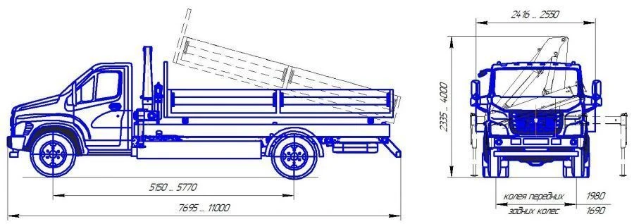 Diesel Dump Truck Over 3.5 Tons, Up to 12 Tons, Type 47192, Model 47193N