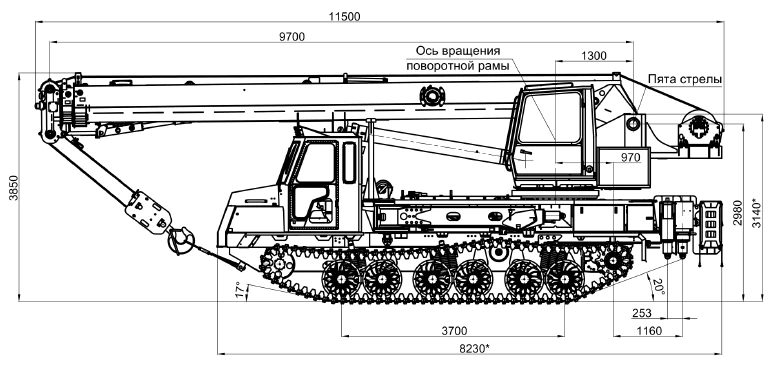 رافعة ذاتية الدفع زاحفة KS-59713-14T
