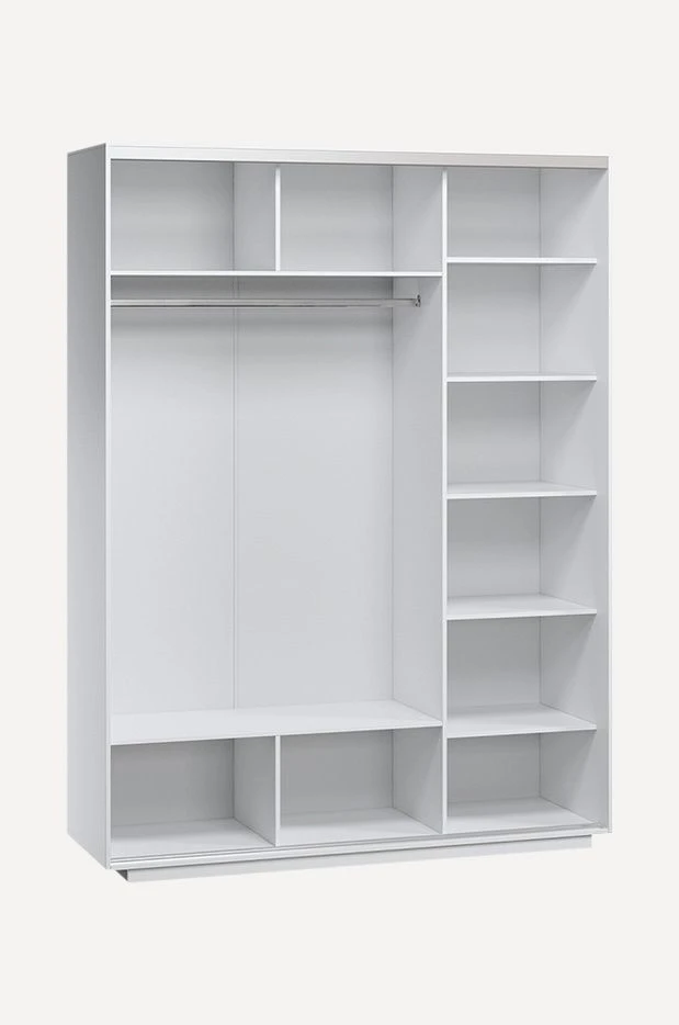 Wooden Three-Door Wardrobe for Clothing and Equipment Storage