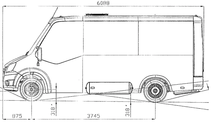 GAZelle NEXT Chassis A60R45 LPG Gas Engine