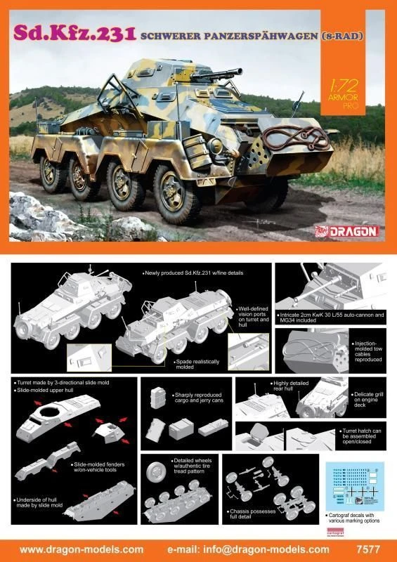 Sd.Kfz.231 German Armored Vehicle Model Kit