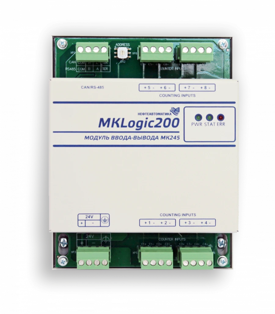 وحدة التحكم المنطقية القابلة للبرمجة MKLogic200® مع وحدة الإدخال / الإخراج MK245