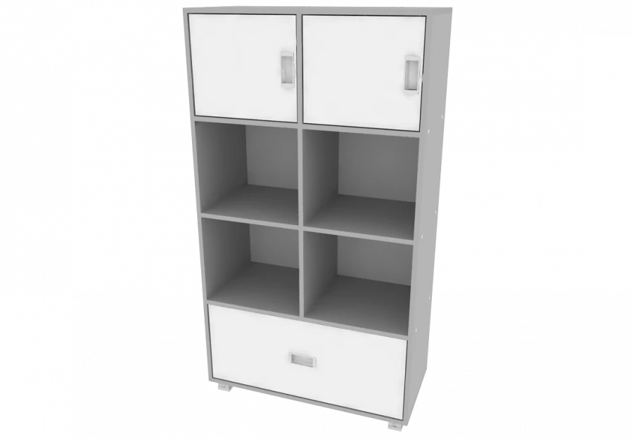 One-Sided Shelf 798x380x1450 mm with Drawers and Open Niches