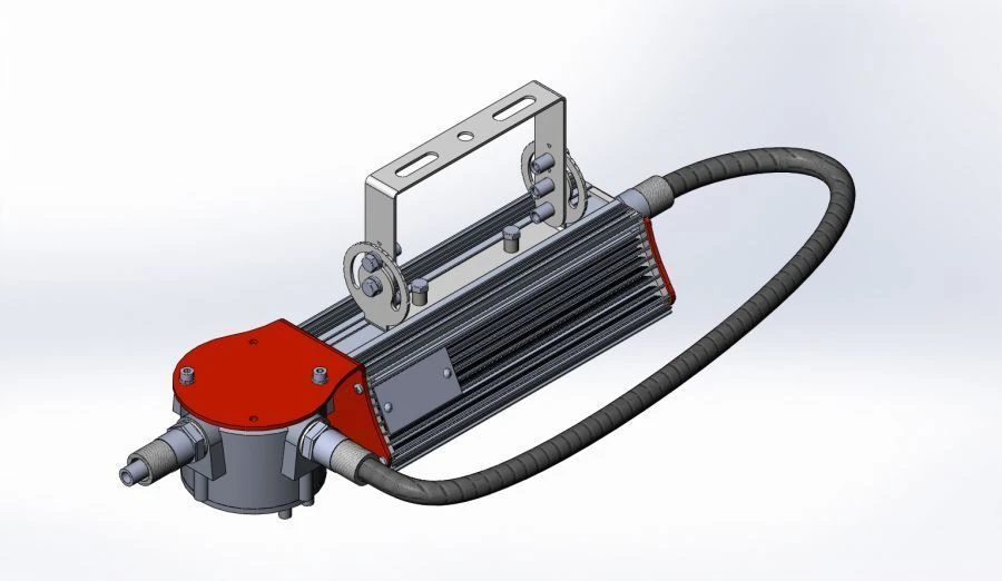 Explosion-Proof LED Light with Junction Box Sakhalin 24.8230.44 Ex T5, Adjustable Mount