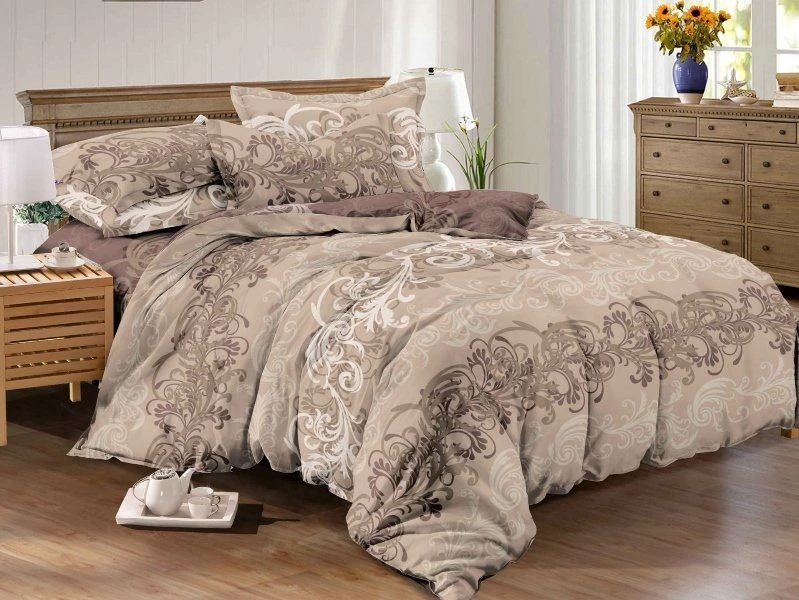 Colorful Satin Bed Linen Set, 100% Cotton