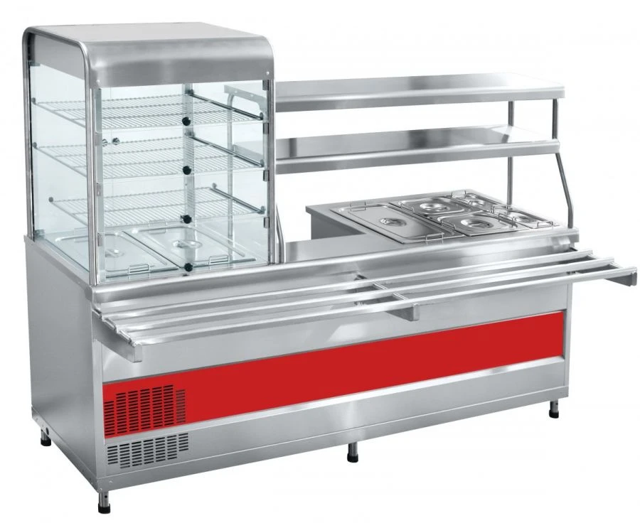Universal Refrigerated Display Counter PVCM-70KMU Left Stainless Steel