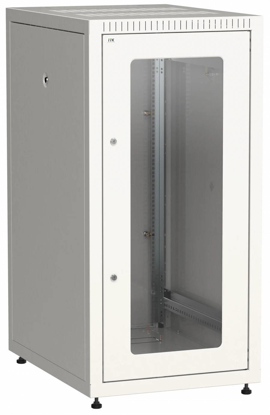 خزانة FLOOR LINEA E 24U 600x800 مم مع أبواب زجاجية ومعدنية LE35-24U68-GM