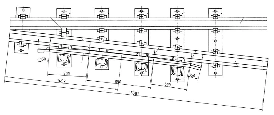 Cross Rail with Counter Rail for Switches 2/9 (Project 2999.06.000/-01)