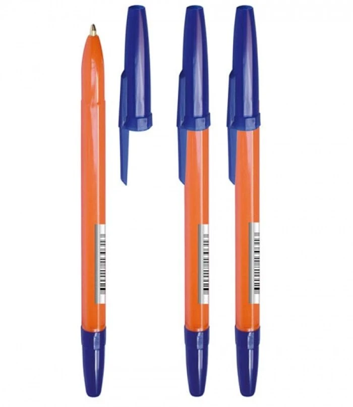Orange Hexagonal Body Ballpoint Pen with Blue Ink - Optima