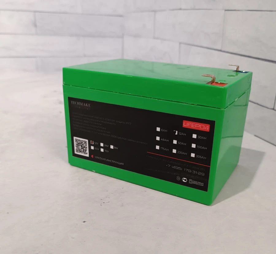 بطارية Techmake LiFePO4 12V 12Ah
