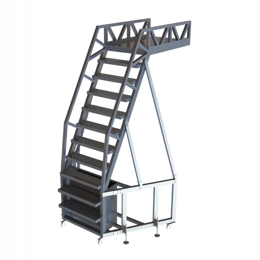 سلم ألومنيوم متنقل مع منصة LSA-2500-150