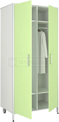 Medical Clothing Cabinet with Aluminum Profile, Model ШО-2К
