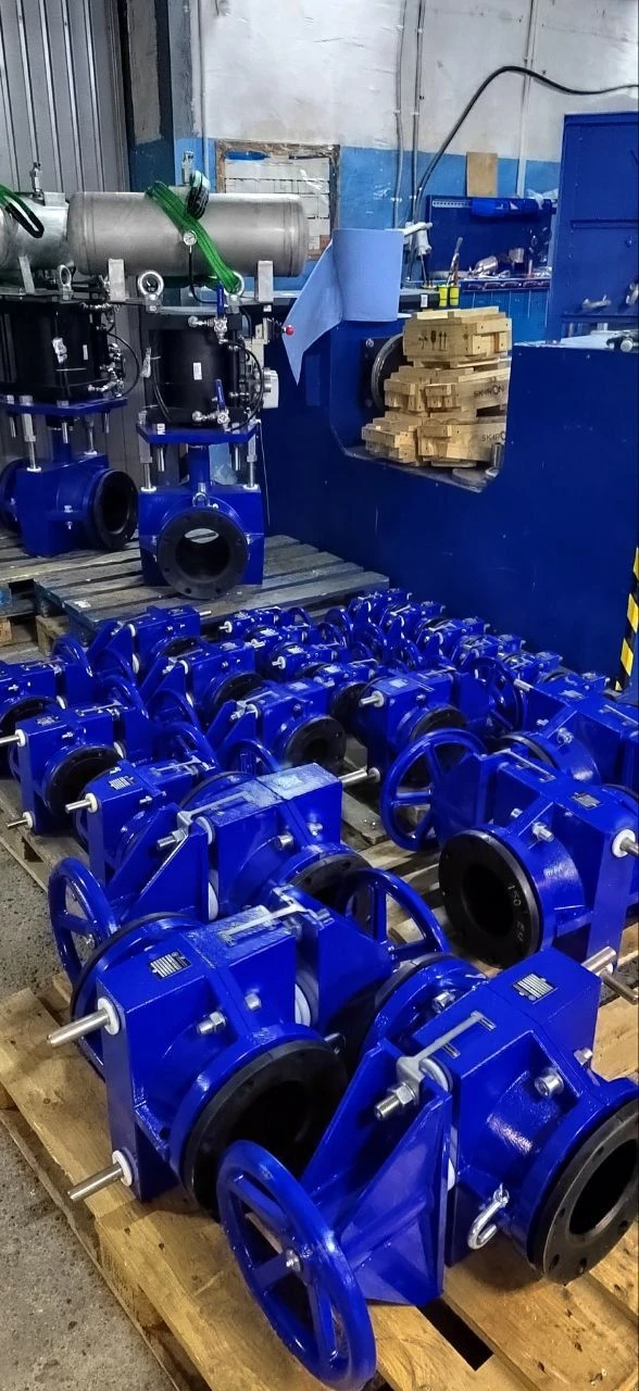 صمام خرطومي PVT-R 250 مم، 16 بار، تحكم يدوي، أي اتجاه تدفق