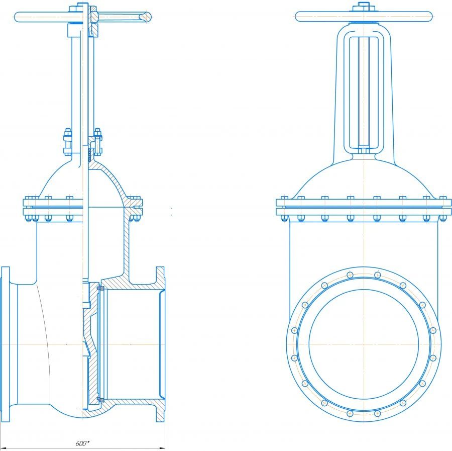 Cast Iron Parallel Gate Valve DN 400