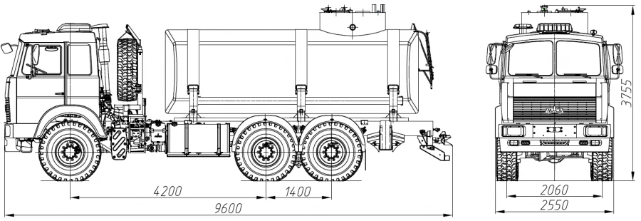 شاحنة صهريج لنقل السوائل الغذائية ACV 4680G7-20 على شاسيه MAZ 6317F5، 6317F9