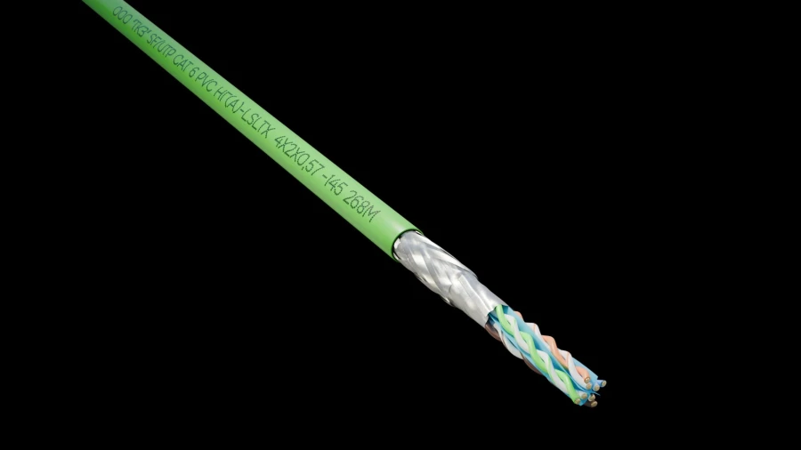 كابل مزدوج التواء عالي التردد SF/UTP Cat 6 PVC ng(A)-LSLT 4x2x0.57