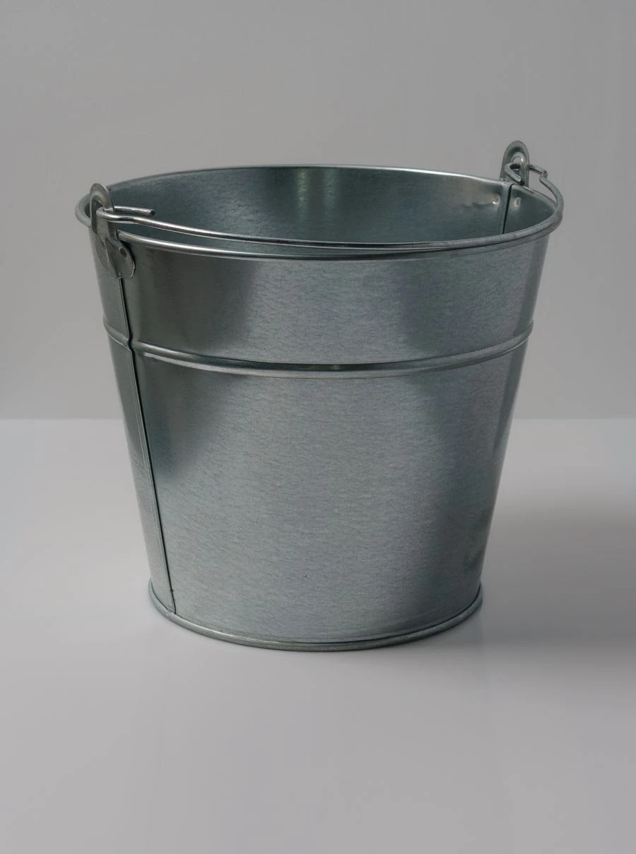 Galvanized Bucket 12L with Riveted Handles