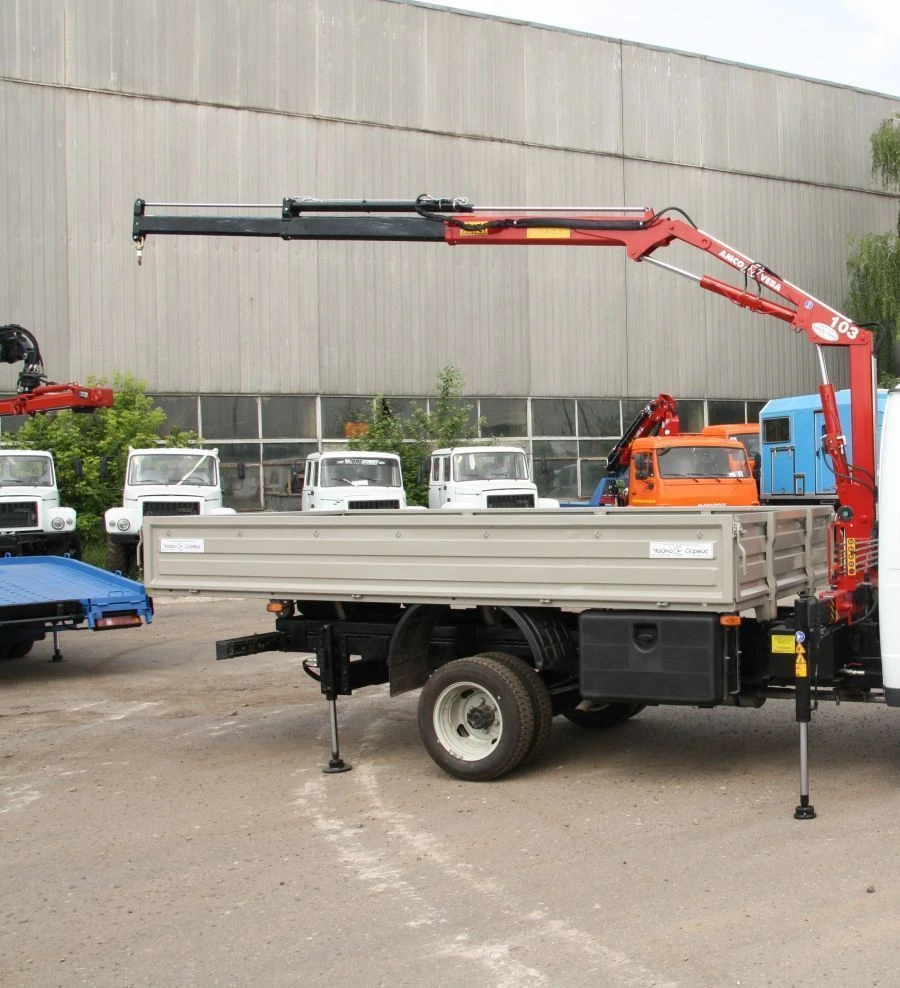 وسيلة النقل مع كرين مانيبولاتور NR1033S، شاسيه GAZ 330