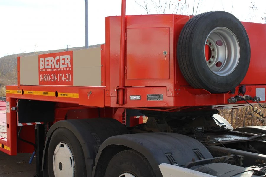 9853 Semi-Trailer with Multiple Modifications for Heavy Loads