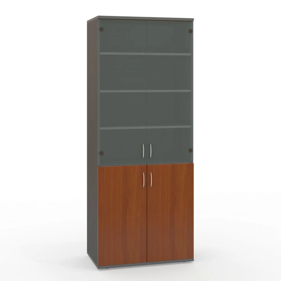 S75 Office Cabinet with Glass and Panel Doors for Strategic Furniture Set