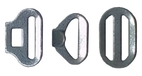 Three-Element Tie Clasp in White Zinc - Model 2406