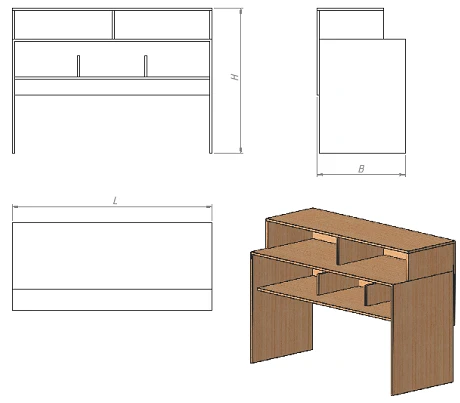 Library Barrier Desk (SBB Series)