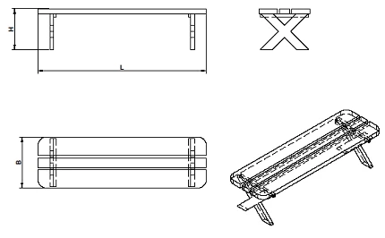 Wooden Bench for Seating (SD Series)