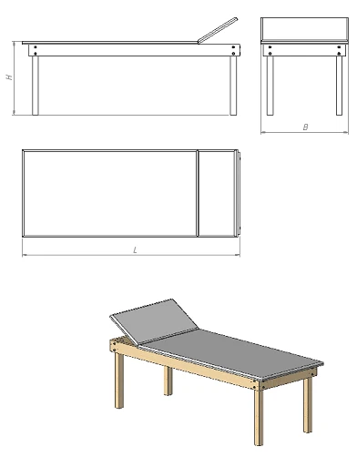 Physiotherapy Couch for Rehabilitation Procedures (K.MF Series)