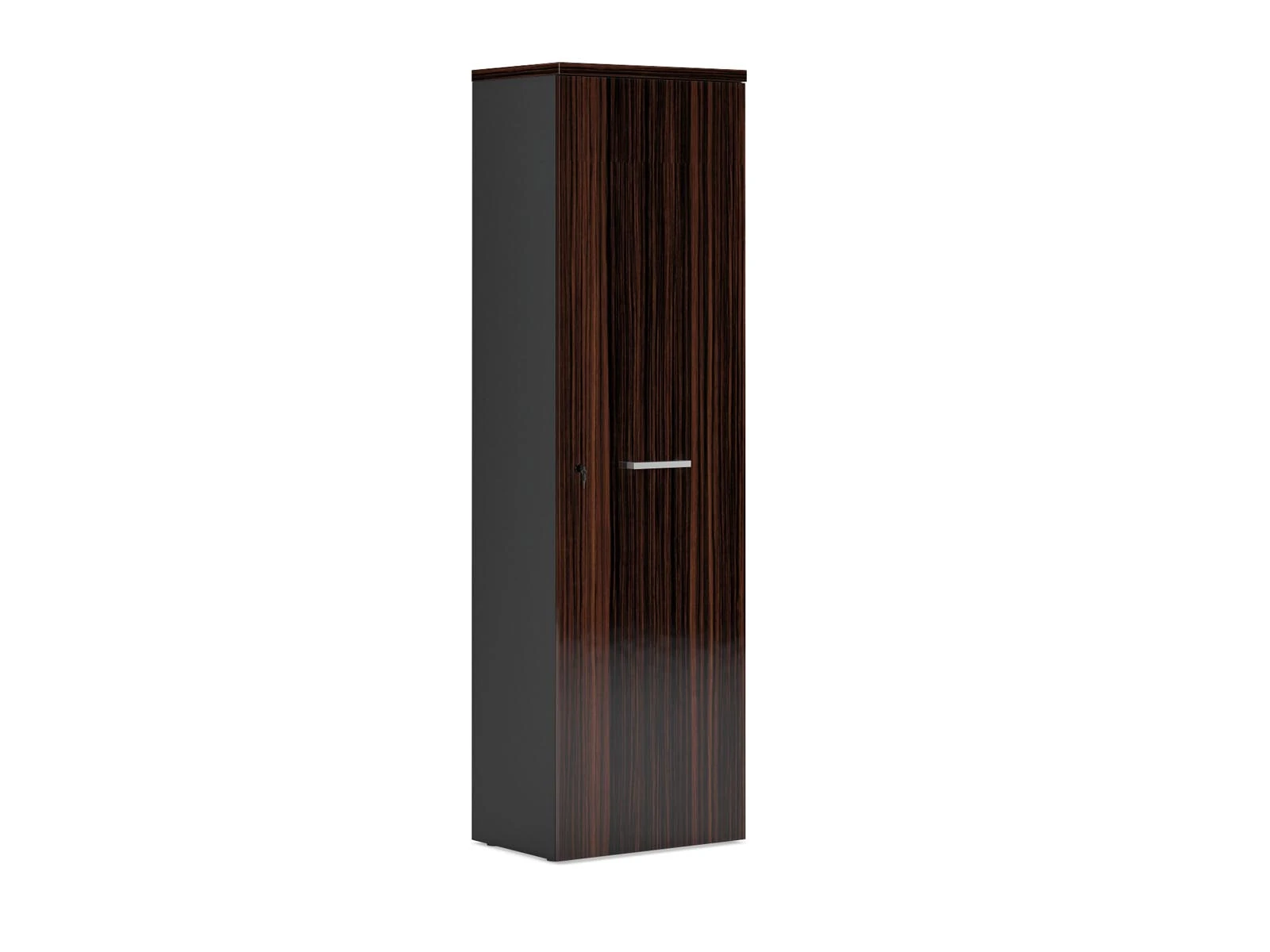 High Gloss White Wardrobe with Lock, Art. FLL329