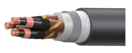 كابل طاقة مع موصلات نحاسية وعزل EPR، 0.66/1/3 كف، Vz-ReBPNg(A)-HF-CX