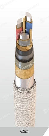 Power Cable with Aluminum Conductors, 3kV, AСБ2л Model